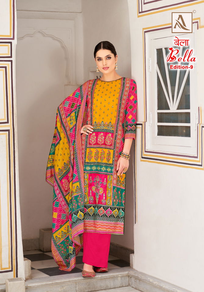 Bella 9 By Alok Suit Muslin Printed Dress Material Wholesale Shop in Surat